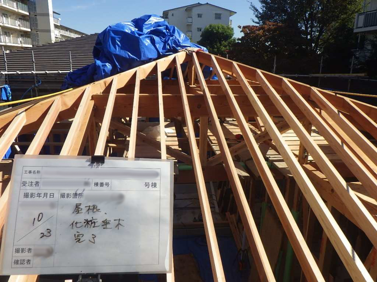 小屋組屋根化粧垂木